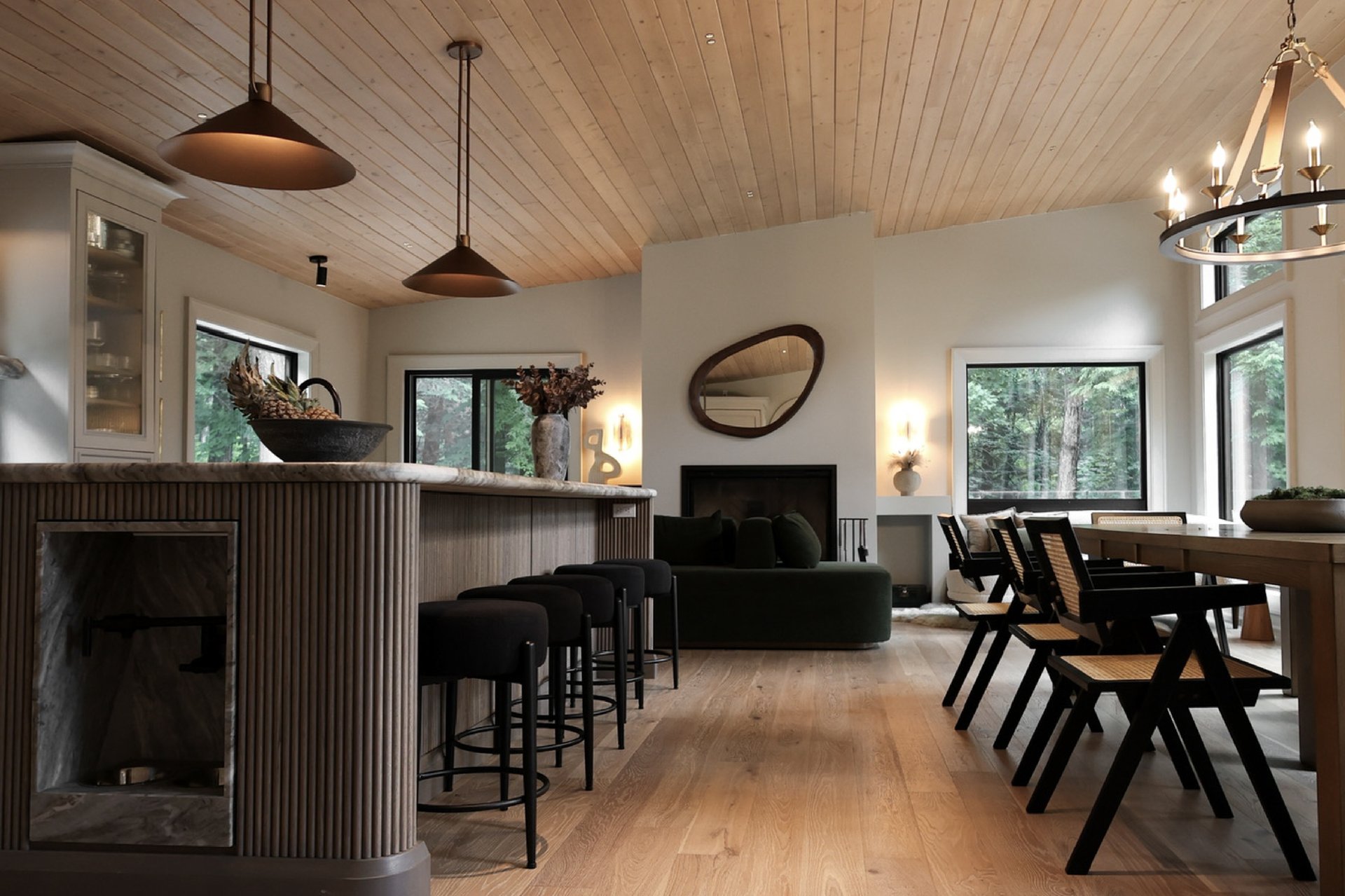 Ironwood Cottage — Interior Detail ( LeftL) Interior detail of Ironwood Cottage custom home on Island Lake