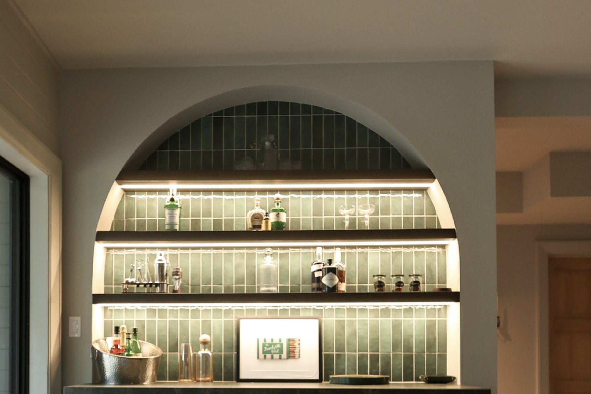 Ironwood Cottage — Interior Detail ( LeftL) Interior detail of Ironwood Cottage custom home on Island Lake